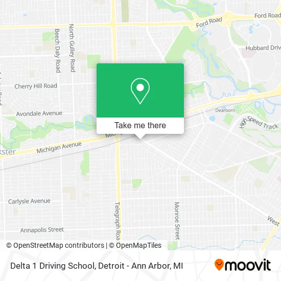Delta 1 Driving School map