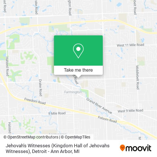 Mapa de Jehovah's Witnesses (Kingdom Hall of Jehovahs Witnesses)