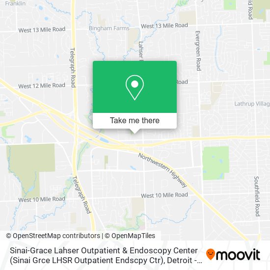 Sinai-Grace Lahser Outpatient & Endoscopy Center (Sinai Grce LHSR Outpatient Endscpy Ctr) map