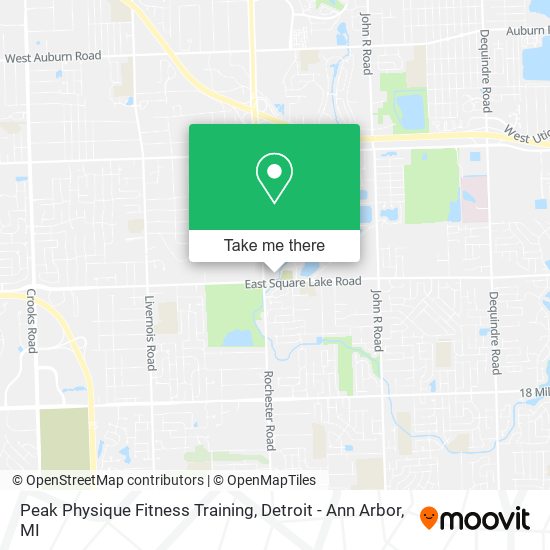 Peak Physique Fitness Training map