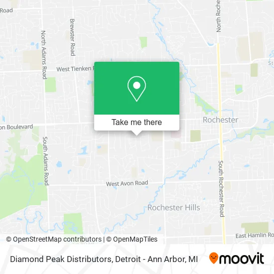 Diamond Peak Distributors map