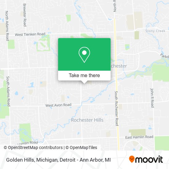 Golden Hills, Michigan map