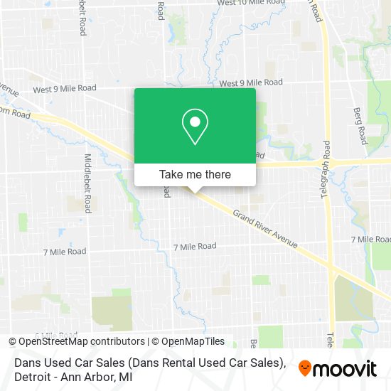 Dans Used Car Sales map