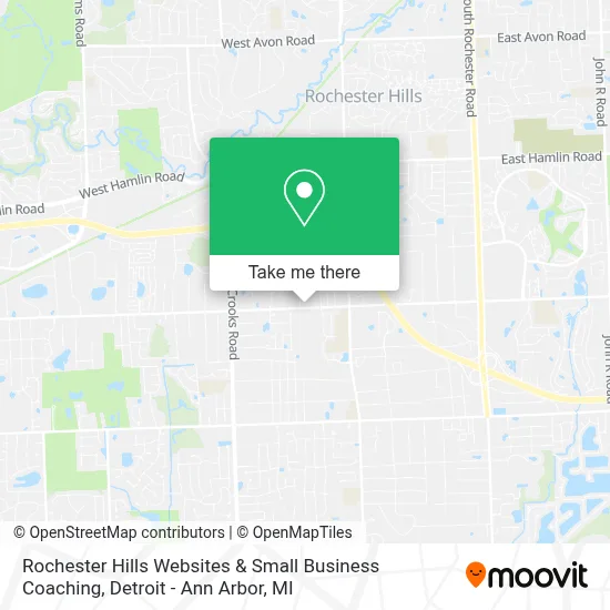 Rochester Hills Websites & Small Business Coaching map