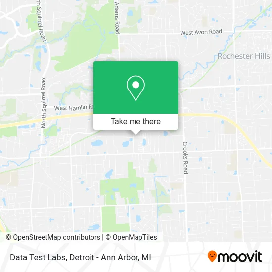 Data Test Labs map