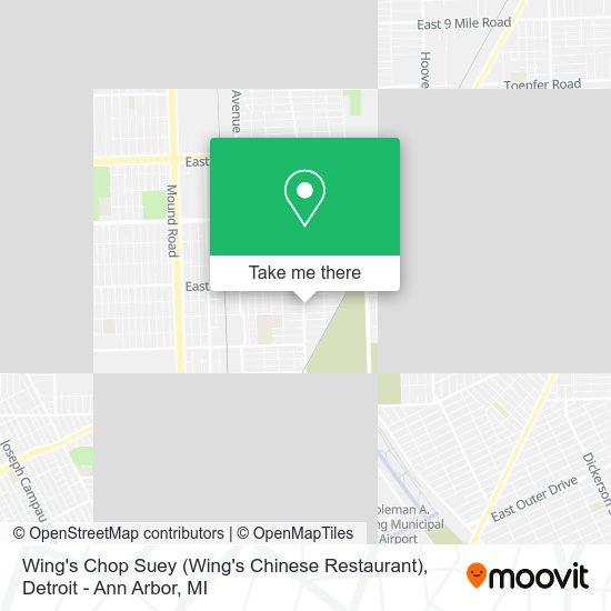 Mapa de Wing's Chop Suey (Wing's Chinese Restaurant)