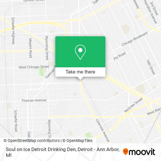 Soul on Ice Detroit Drinking Den map