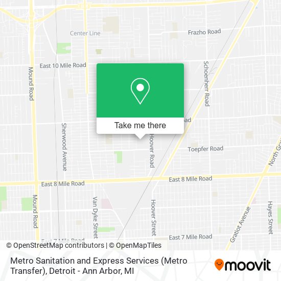 Metro Sanitation and Express Services (Metro Transfer) map