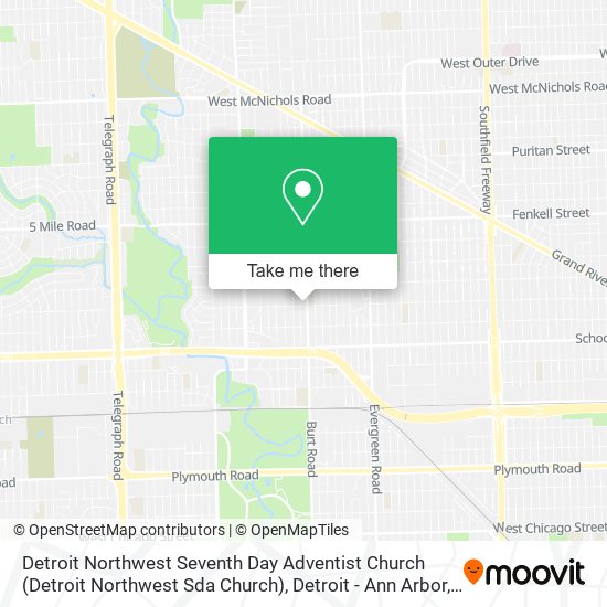 Mapa de Detroit Northwest Seventh Day Adventist Church (Detroit Northwest Sda Church)