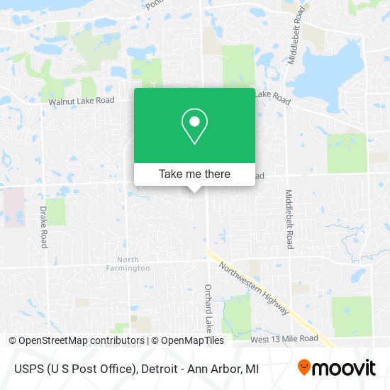 USPS (U S Post Office) map