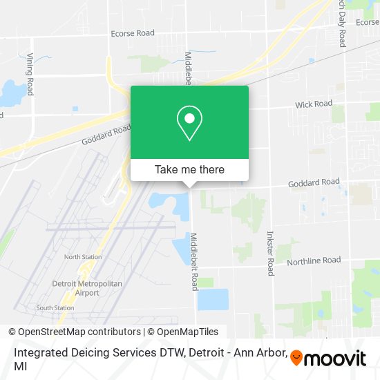 Integrated Deicing Services DTW map