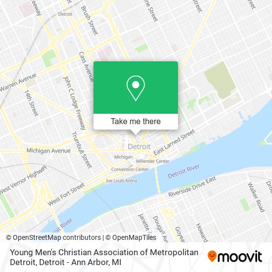 Young Men's Christian Association of Metropolitan Detroit map