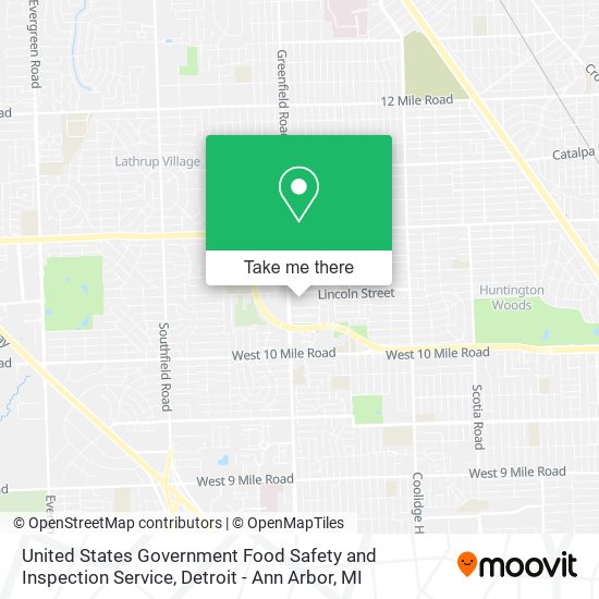 United States Government Food Safety and Inspection Service map