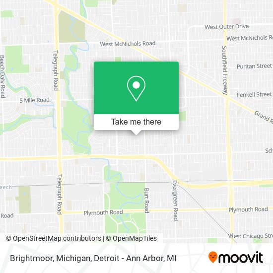 Mapa de Brightmoor, Michigan