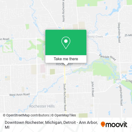 Downtown Rochester, Michigan map