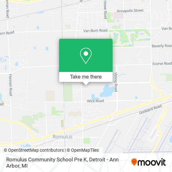 Romulus Community School Pre K map