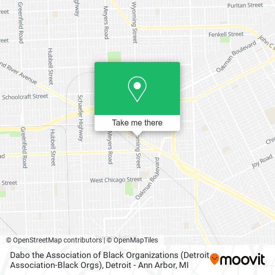 Mapa de Dabo the Association of Black Organizations (Detroit Association-Black Orgs)