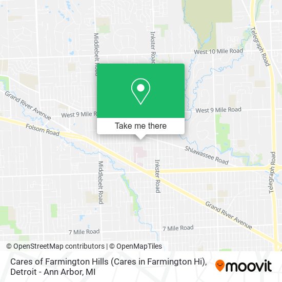 Cares of Farmington Hills (Cares in Farmington Hi) map