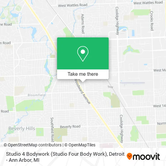 Studio 4 Bodywork (Studio Four Body Work) map