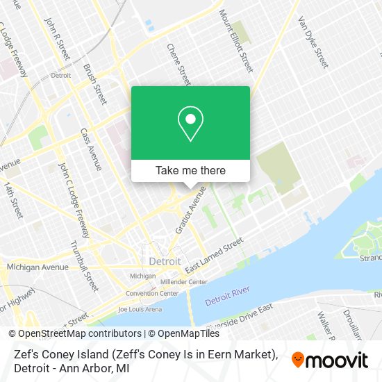 Zef's Coney Island (Zeff's Coney Is in Eern Market) map