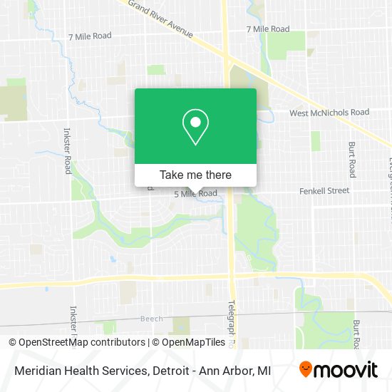 Meridian Health Services map