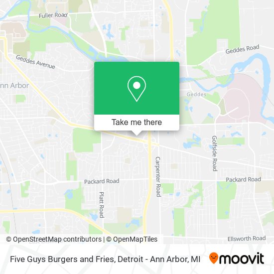 Five Guys Burgers and Fries map