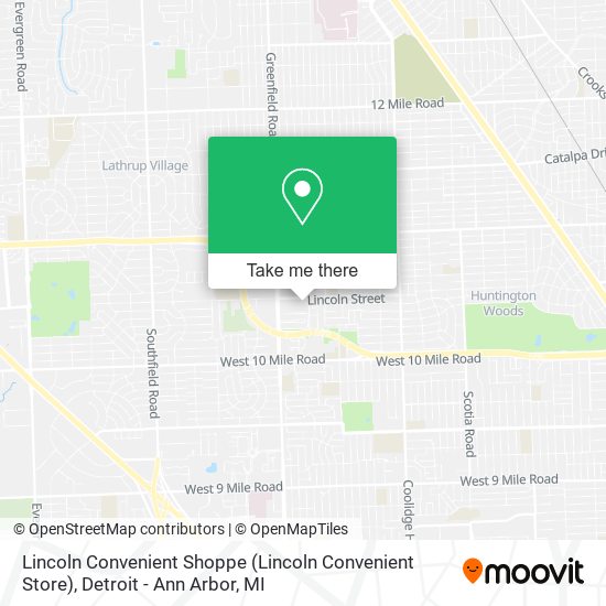 Lincoln Convenient Shoppe (Lincoln Convenient Store) map