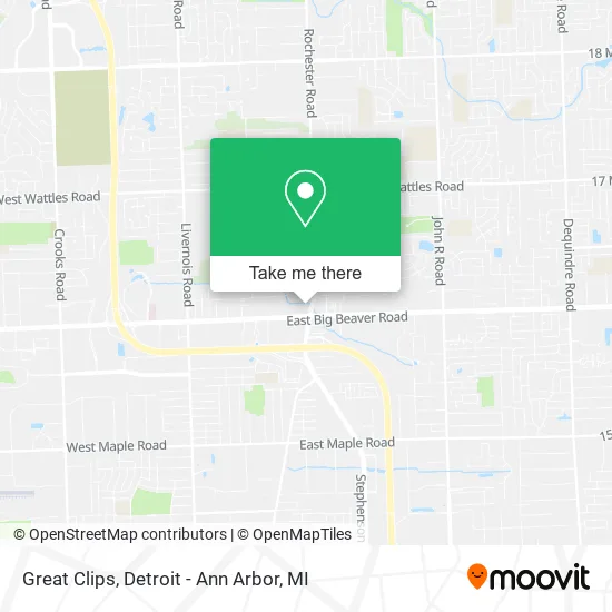 Great Clips map