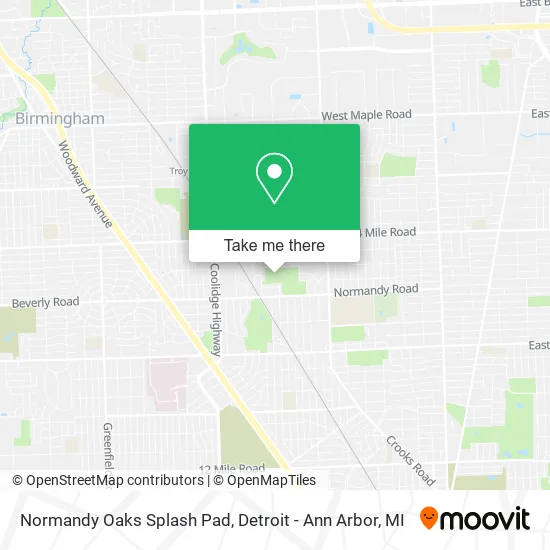 Normandy Oaks Splash Pad map