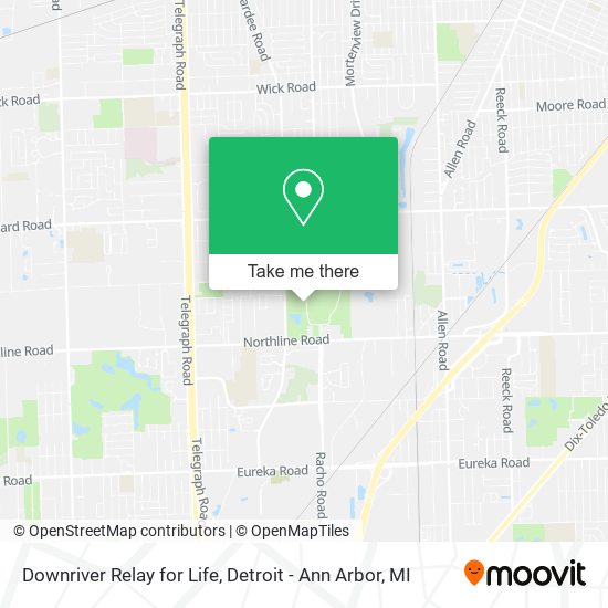 Downriver Relay for Life map