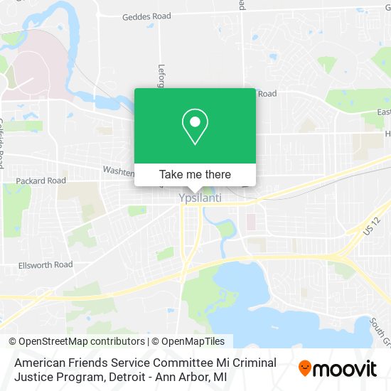 American Friends Service Committee Mi Criminal Justice Program map