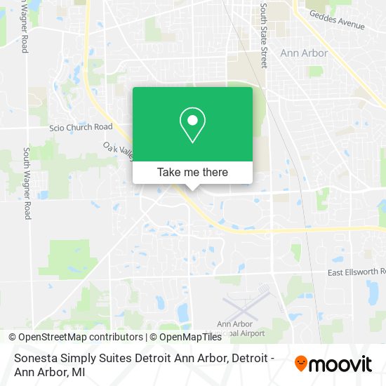 Mapa de Sonesta Simply Suites Detroit Ann Arbor