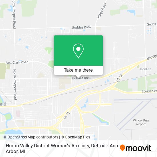 Huron Valley District Woman's Auxiliary map