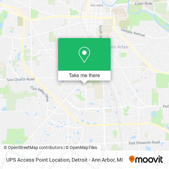 UPS Access Point Location map