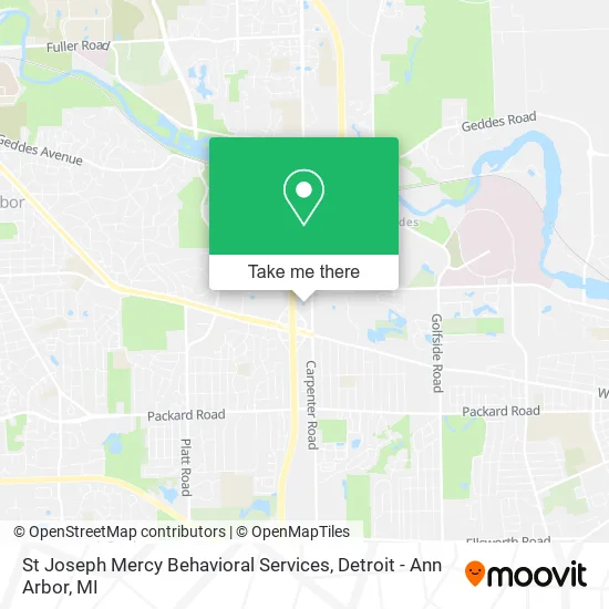 St Joseph Mercy Behavioral Services map