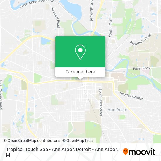 Tropical Touch Spa - Ann Arbor map