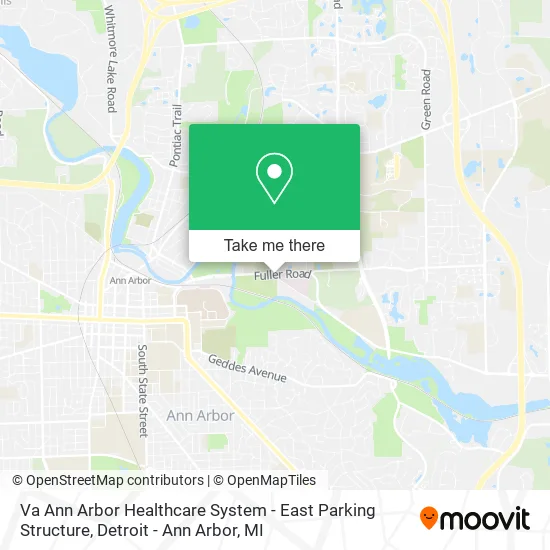 Va Ann Arbor Healthcare System - East Parking Structure map