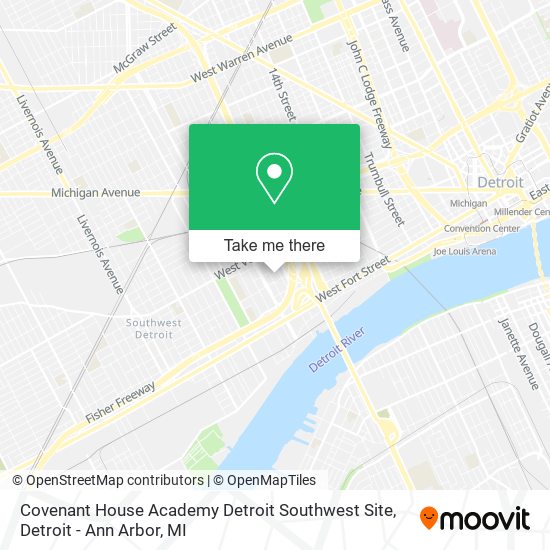 Covenant House Academy Detroit Southwest Site map