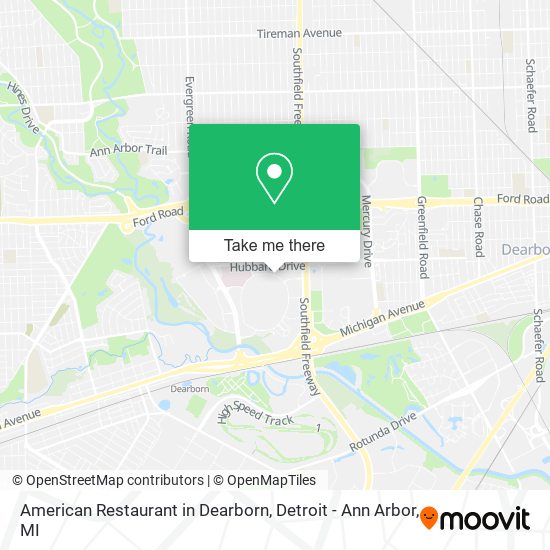 American Restaurant in Dearborn map