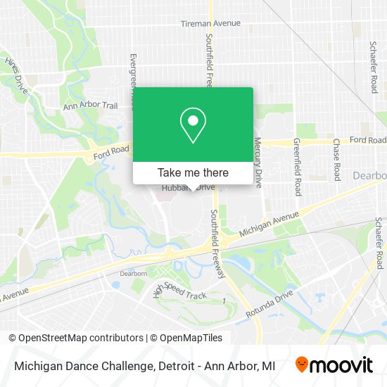 Michigan Dance Challenge map