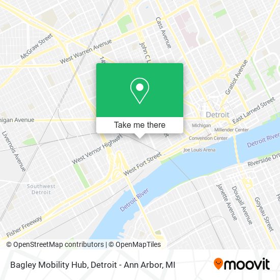 Bagley Mobility Hub map