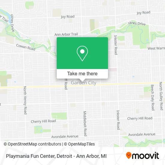 Playmania Fun Center map
