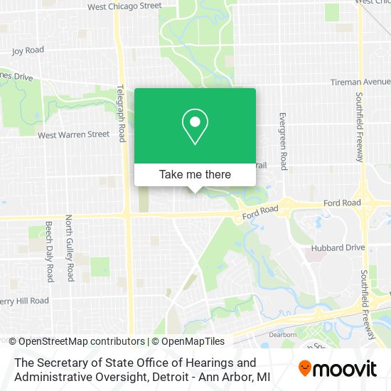 The Secretary of State Office of Hearings and Administrative Oversight map