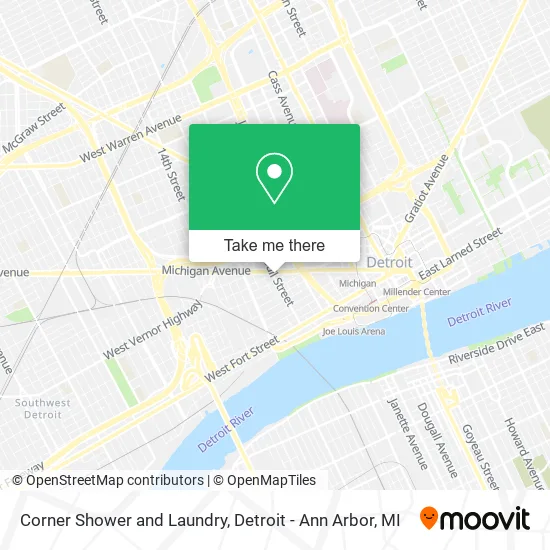 Corner Shower and Laundry map