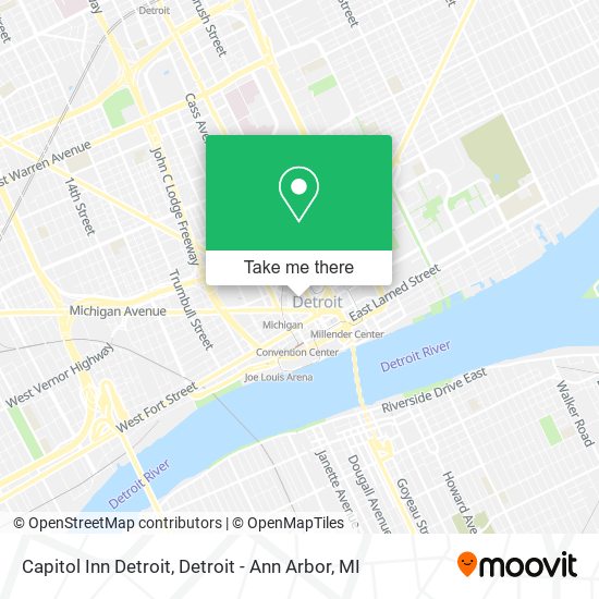 Mapa de Capitol Inn Detroit