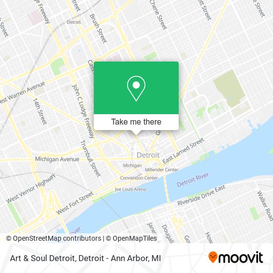 Mapa de Art & Soul Detroit