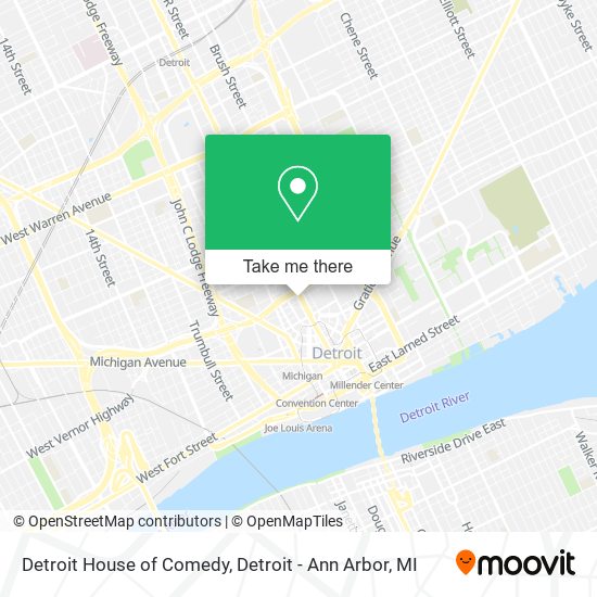 Mapa de Detroit House of Comedy
