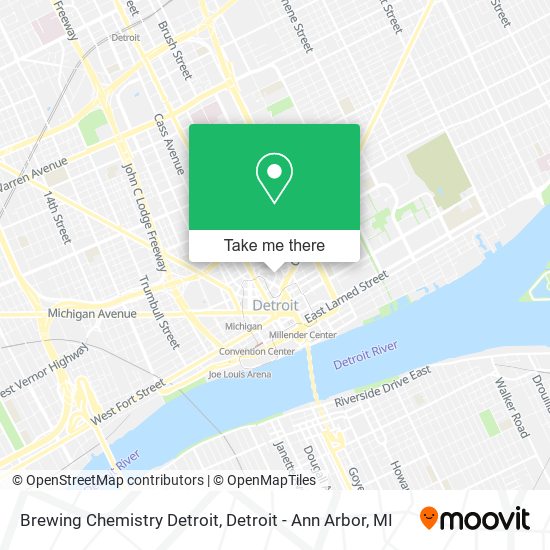 Mapa de Brewing Chemistry Detroit