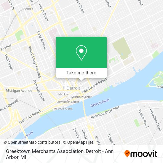 Mapa de Greektown Merchants Association