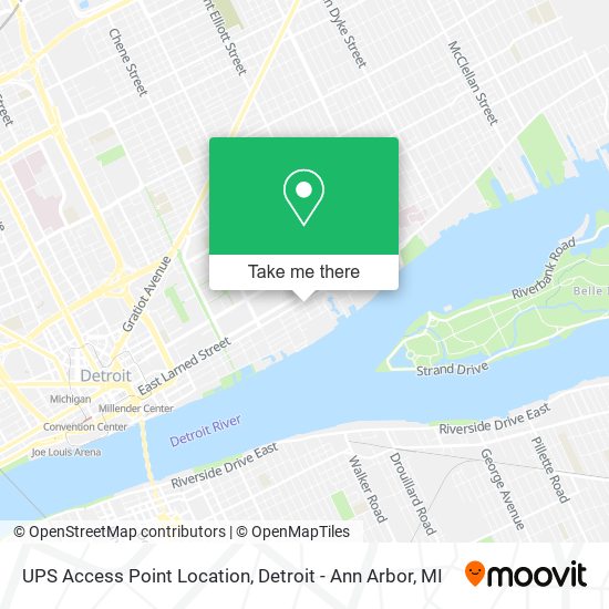 UPS Access Point Location map